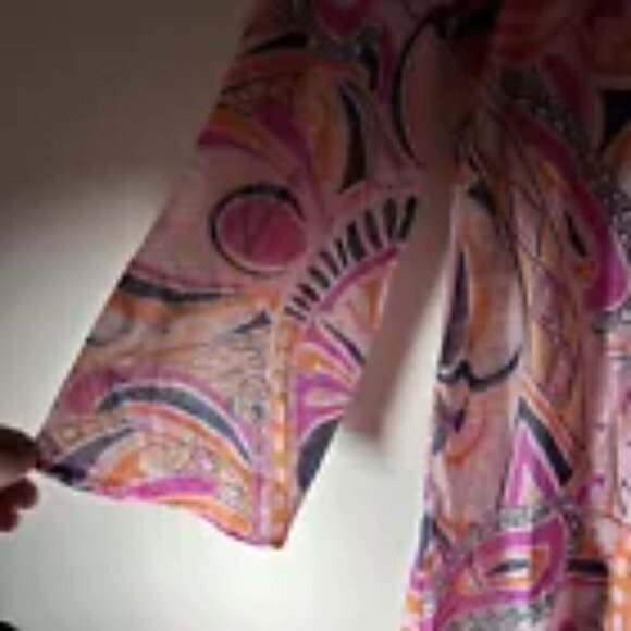 Liz Claiborne Tunic Blouse Size XL Blouse Women’s Vacay Hippie Boho 100% Cotton - Picture 7 of 8